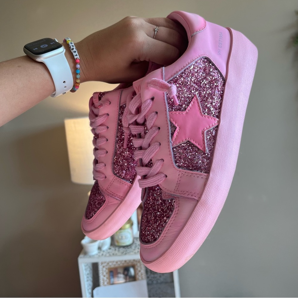 Alexis Pink Glitter Sneaker Vintage Havana
